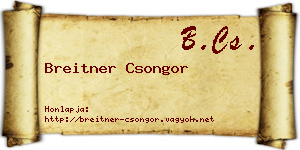 Breitner Csongor névjegykártya