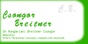 csongor breitner business card